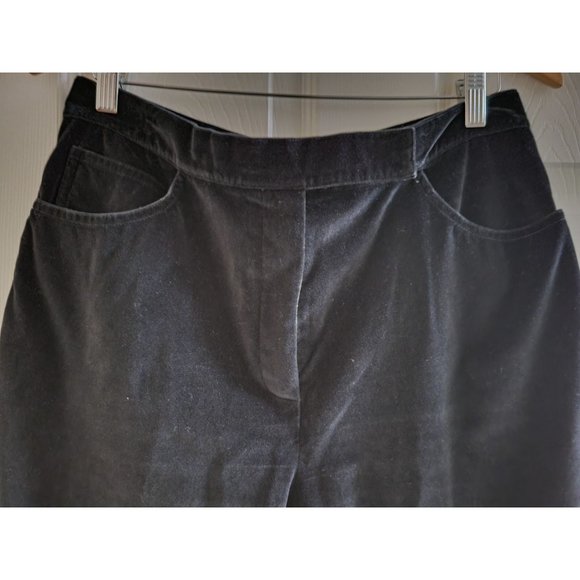 St John Collection black Velvet wide leg pants size 14 by Marie Gray Holiday - Picture 2 of 9